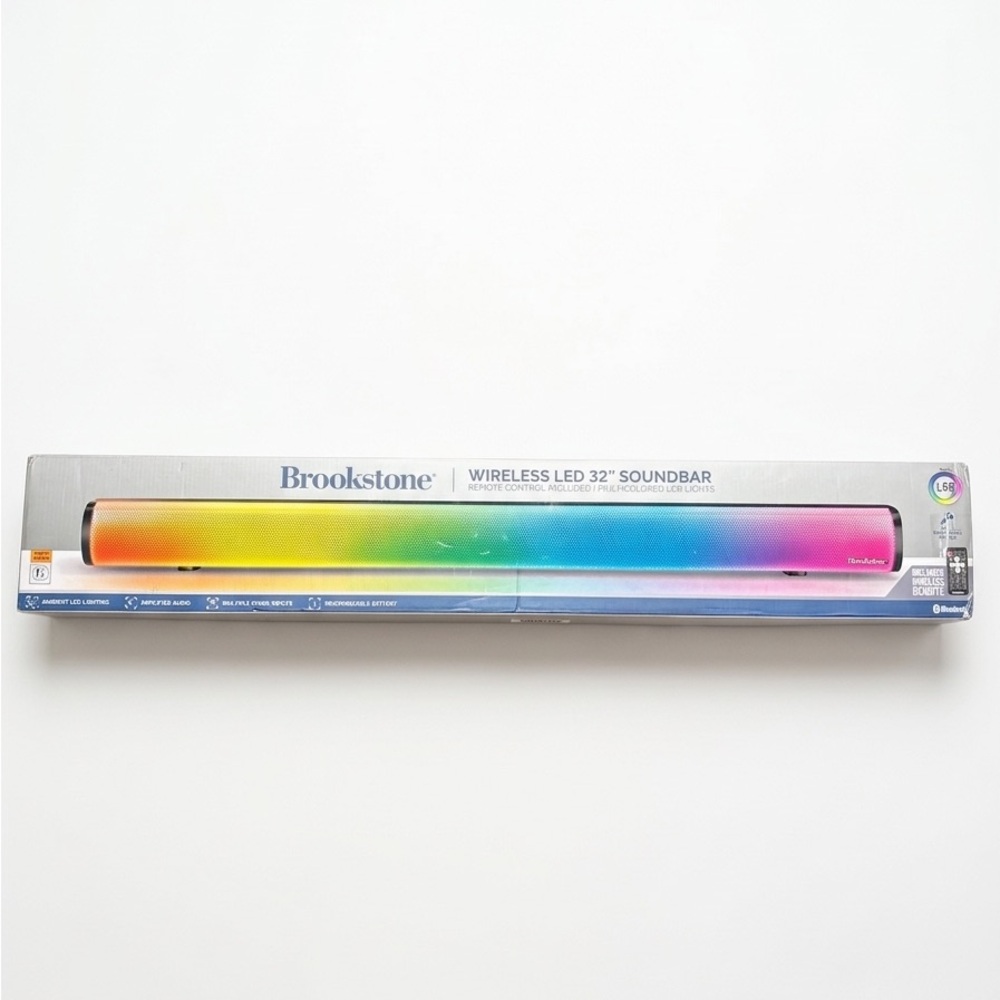 Brookstone Rainbow Wireless LED Soundbar —NWT